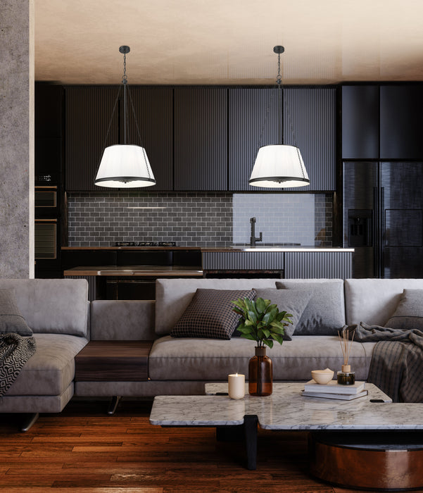 Pendant Z-Lite 1954P24-MB Matte Black Madeline 6 Light Pendant Z-Lite