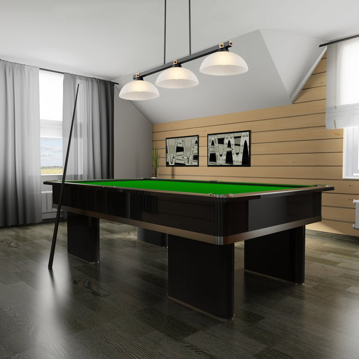 Billiard Z-Lite 1955-3MB-RB-DWL14 Matte Black + Rubbed Brass Bronte 3 Light Billiard Z-Lite