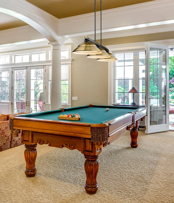 Billiard Z-Lite 1955-3MB-RB-SRB Matte Black + Rubbed Brass Bronte 3 Light Billiard Z-Lite