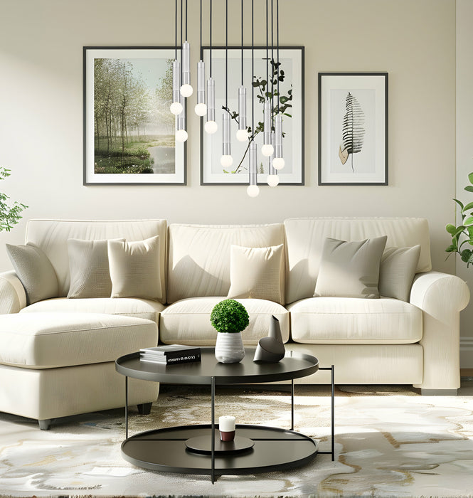 Chandelier Z-Lite 1956P-11R-BN Brushed Nickel Stari 11 Light Chandelier Z-Lite