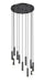 Chandelier Z-Lite 1956P-11R-MB Matte Black Stari 11 Light Chandelier Z-Lite
