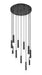 Chandelier Z-Lite 1956P-11R-MB Matte Black Stari 11 Light Chandelier Z-Lite