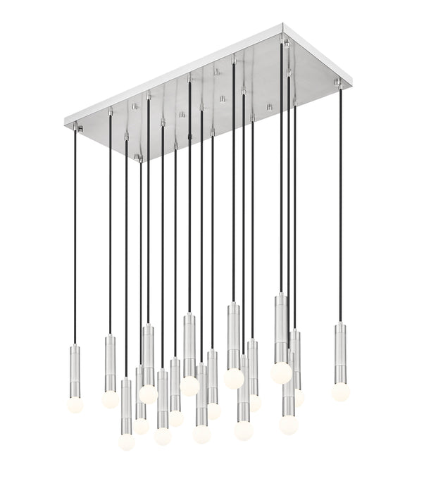 Linear Chandelier Z-Lite 1956P-17L-BN Brushed Nickel Stari 17 Light Linear Chandelier Z-Lite