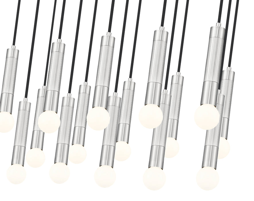 Linear Chandelier Z-Lite 1956P-17L-BN Brushed Nickel Stari 17 Light Linear Chandelier Z-Lite
