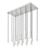 Linear Chandelier Z-Lite 1956P-17L-BN Brushed Nickel Stari 17 Light Linear Chandelier Z-Lite
