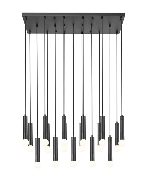 Linear Chandelier Z-Lite 1956P-17L-MB Matte Black Stari 17 Light Linear Chandelier Z-Lite