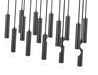 Linear Chandelier Z-Lite 1956P-17L-MB Matte Black Stari 17 Light Linear Chandelier Z-Lite