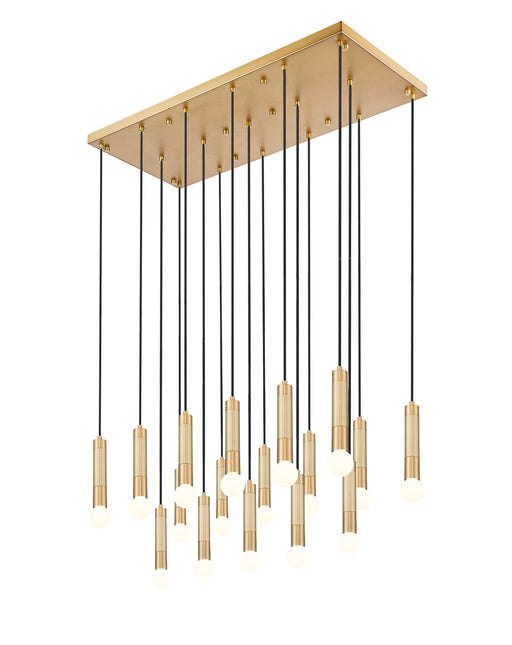 Linear Chandelier Z-Lite 1956P-17L-MGLD Modern Gold Stari 17 Light Linear Chandelier Z-Lite