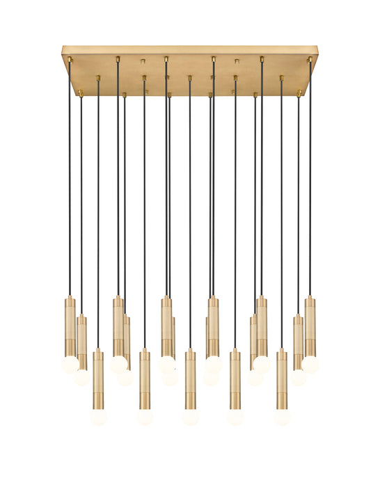 Linear Chandelier Z-Lite 1956P-17L-MGLD Modern Gold Stari 17 Light Linear Chandelier Z-Lite