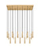 Linear Chandelier Z-Lite 1956P-17L-MGLD Modern Gold Stari 17 Light Linear Chandelier Z-Lite