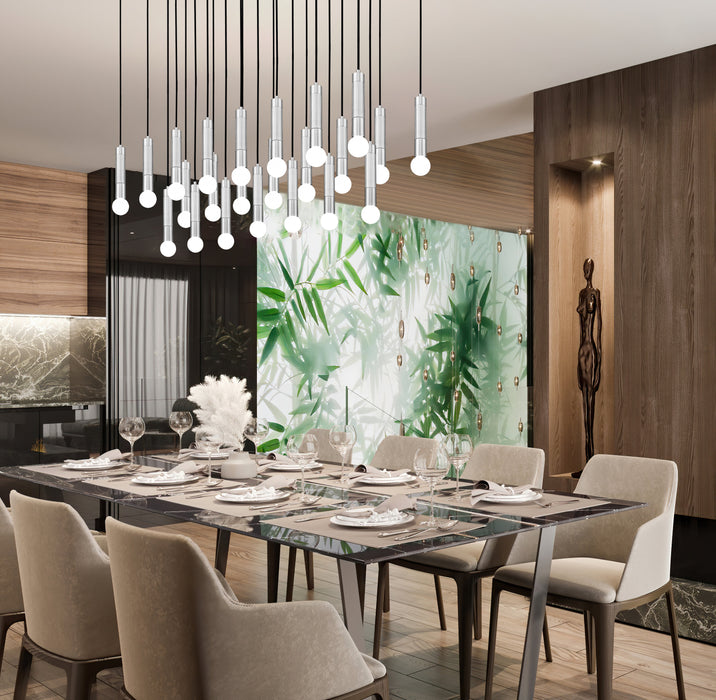 Linear Chandelier Z-Lite 1956P-23L-BN Brushed Nickel Stari 23 Light Linear Chandelier Z-Lite