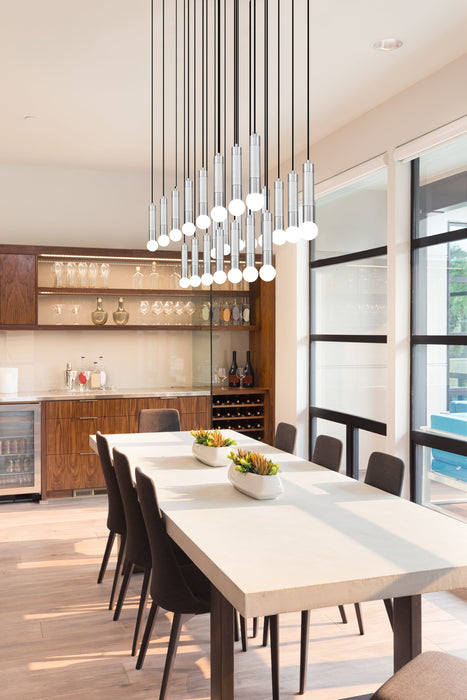 Linear Chandelier Z-Lite 1956P-23L-BN Brushed Nickel Stari 23 Light Linear Chandelier Z-Lite