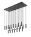 Linear Chandelier Z-Lite 1956P-23L-MB Matte Black Stari 23 Light Linear Chandelier Z-Lite
