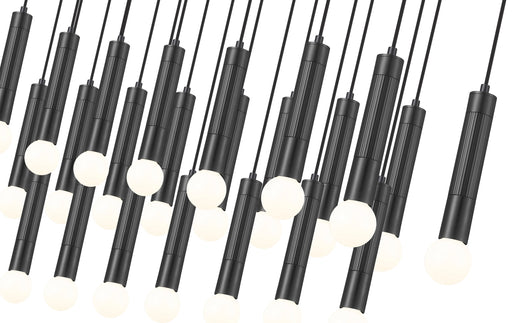 Linear Chandelier Z-Lite 1956P-23L-MB Matte Black Stari 23 Light Linear Chandelier Z-Lite