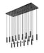 Linear Chandelier Z-Lite 1956P-23L-MB Matte Black Stari 23 Light Linear Chandelier Z-Lite