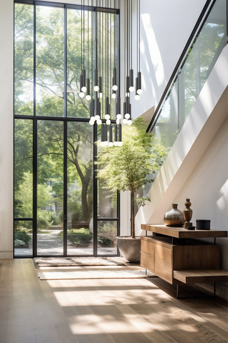 Chandelier Z-Lite 1956P-27R-MB Matte Black Stari 27 Light Chandelier Z-Lite