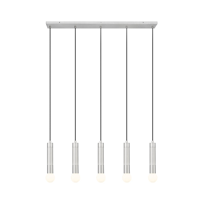 Linear Chandelier Z-Lite 1956P-5L-BN Brushed Nickel Stari 5 Light Linear Chandelier Z-Lite