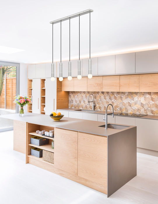 Linear Chandelier Z-Lite 1956P-5L-BN Brushed Nickel Stari 5 Light Linear Chandelier Z-Lite