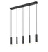 Linear Chandelier Z-Lite 1956P-5L-MB Matte Black Stari 5 Light Linear Chandelier Z-Lite
