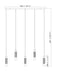 Linear Chandelier Z-Lite 1956P-5L-MB Matte Black Stari 5 Light Linear Chandelier Z-Lite
