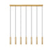 Linear Chandelier Z-Lite 1956P-7L-MGLD Modern Gold Stari 7 Light Linear Chandelier Z-Lite