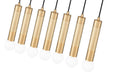 Linear Chandelier Z-Lite 1956P-7L-MGLD Modern Gold Stari 7 Light Linear Chandelier Z-Lite
