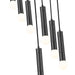 Chandelier Z-Lite 1956P-7R-MB Matte Black Stari 7 Light Chandelier Z-Lite