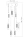Chandelier Z-Lite 1956P-7R-MB Matte Black Stari 7 Light Chandelier Z-Lite