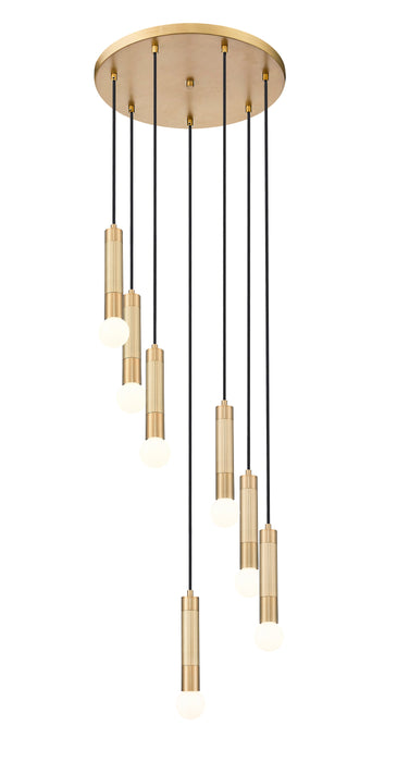 Chandelier Z-Lite 1956P-7R-MGLD Modern Gold Stari 7 Light Chandelier Z-Lite