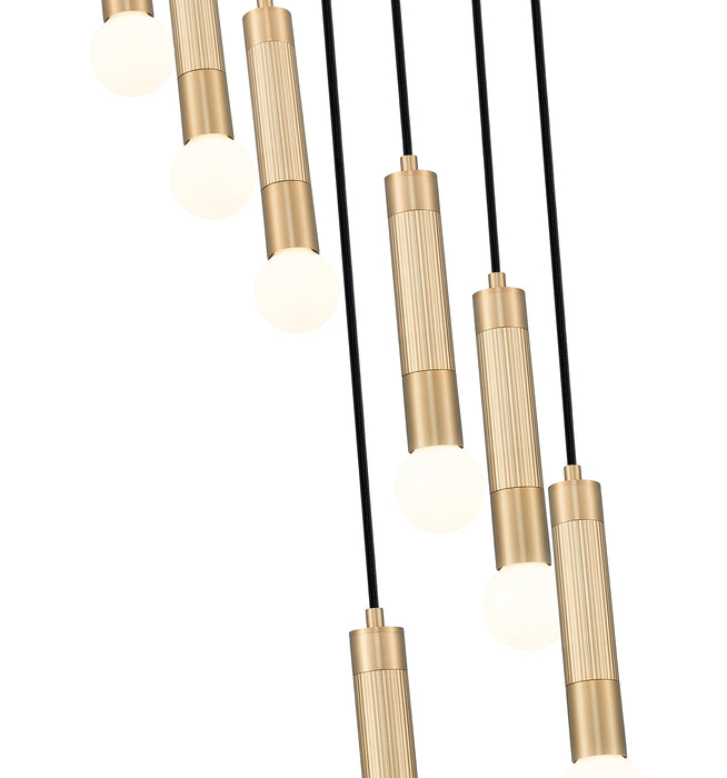 Chandelier Z-Lite 1956P-7R-MGLD Modern Gold Stari 7 Light Chandelier Z-Lite