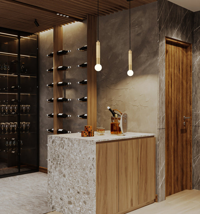 Pendant Z-Lite 1956P-MGLD Modern Gold Stari 1 Light Pendant Z-Lite