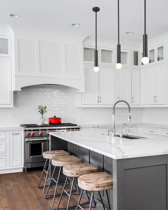 Pendant Z-Lite 1956P-ROD-MB Matte Black Stari 1 Light Pendant Z-Lite