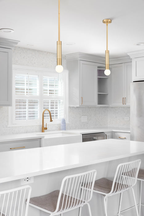 Pendant Z-Lite 1956P-ROD-MGLD Modern Gold Stari 1 Light Pendant Z-Lite