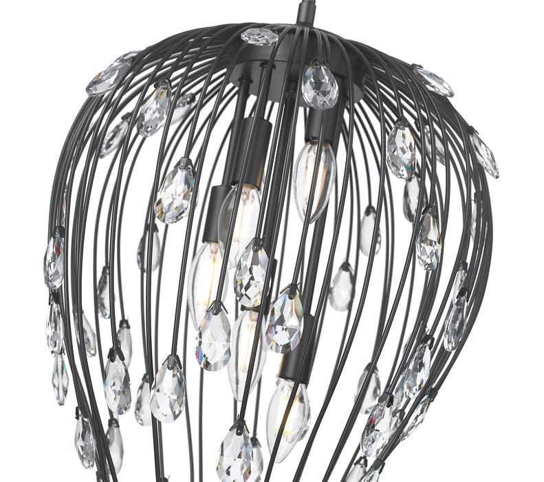 Pendant Z-Lite 1957P15-MB Matte Black Gabriella 5 Light Pendant Z-Lite