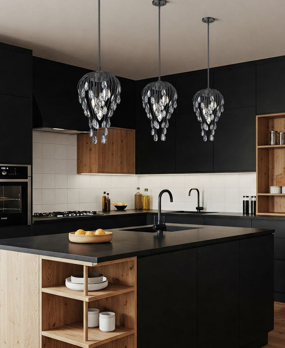 Pendant Z-Lite 1957P9-MB Matte Black Gabriella 3 Light Pendant Z-Lite