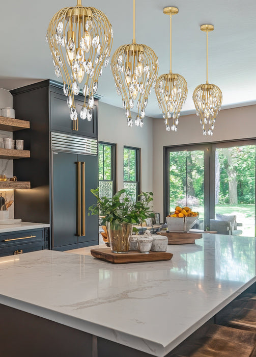 Pendant Z-Lite 1957P9-MGLD Modern Gold Gabriella 3 Light Pendant Z-Lite