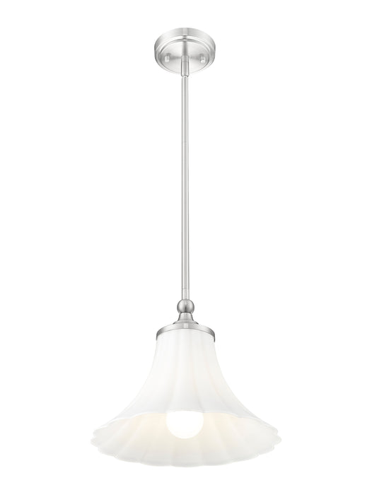 Pendant Z-Lite 1958P12-BN Brushed Nickel Fleur 1 Light Pendant Z-Lite