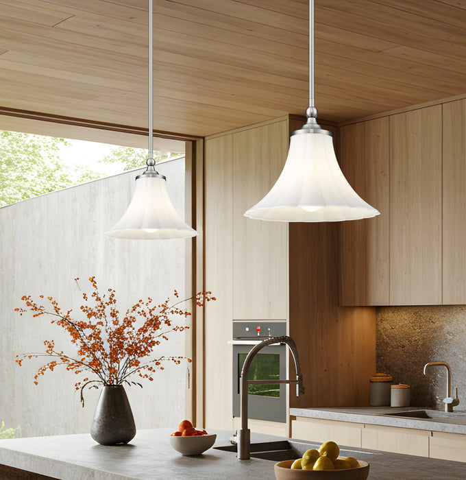 Pendant Z-Lite 1958P12-BN Brushed Nickel Fleur 1 Light Pendant Z-Lite