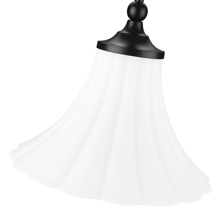 Pendant Z-Lite 1958P12-MB Matte Black Fleur 1 Light Pendant Z-Lite