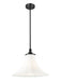 Pendant Z-Lite 1958P16-MB Matte Black Fleur 1 Light Pendant Z-Lite