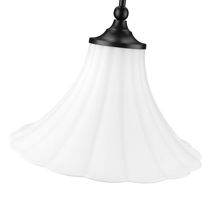 Pendant Z-Lite 1958P16-MB Matte Black Fleur 1 Light Pendant Z-Lite