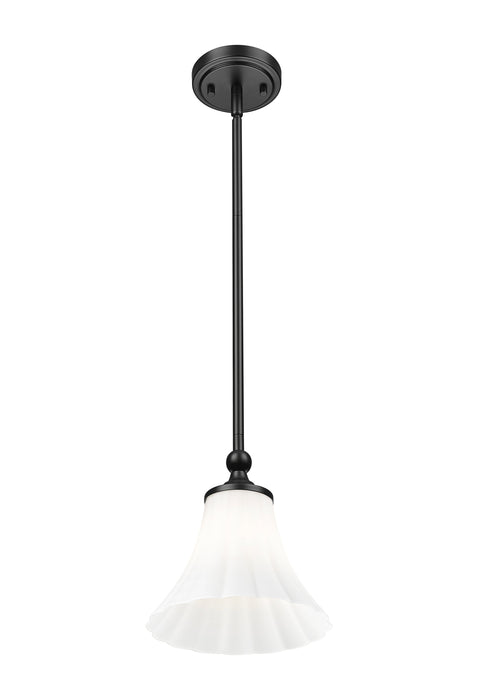 Pendant Z-Lite 1958P8-MB Matte Black Fleur 1 Light Pendant Z-Lite