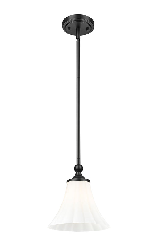 Pendant Z-Lite 1958P8-MB Matte Black Fleur 1 Light Pendant Z-Lite