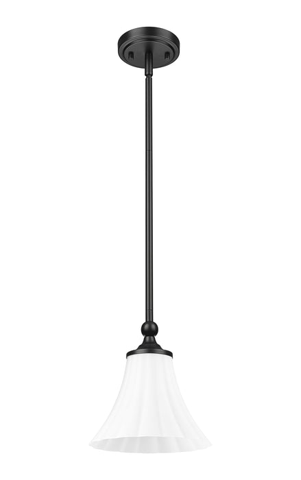 Pendant Z-Lite 1958P8-MB Matte Black Fleur 1 Light Pendant Z-Lite