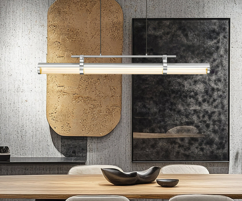 Linear Chandelier Z-Lite 1959-44L-BN-LED Brushed Nickel Benoit 1 Light Linear Chandelier Z-Lite