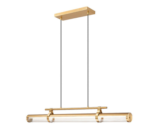 Linear Chandelier Z-Lite 1959-44L-MGLD-LED Modern Gold Benoit 1 Light Linear Chandelier Z-Lite