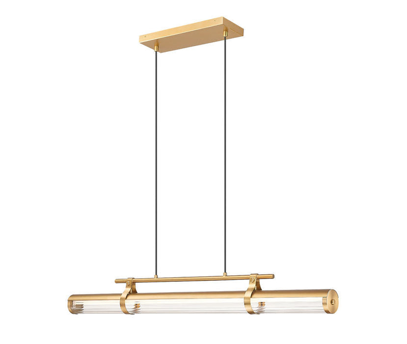 Linear Chandelier Z-Lite 1959-44L-MGLD-LED Modern Gold Benoit 1 Light Linear Chandelier Z-Lite