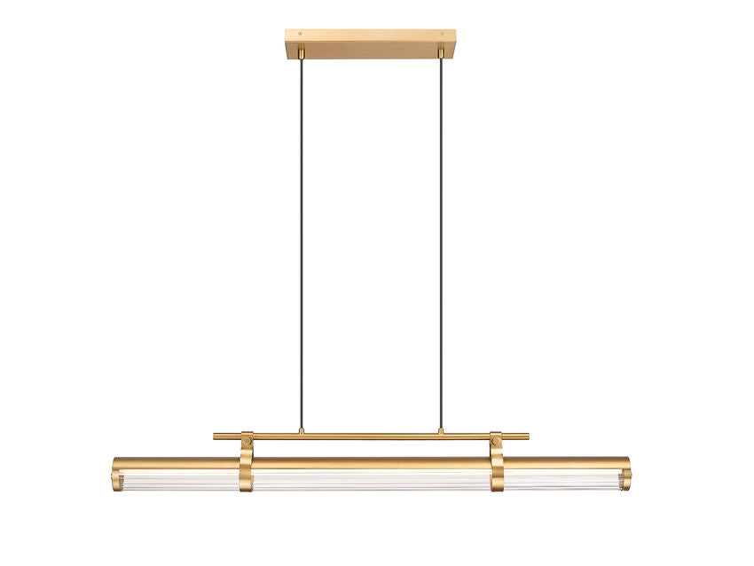 Linear Chandelier Z-Lite 1959-44L-MGLD-LED Modern Gold Benoit 1 Light Linear Chandelier Z-Lite