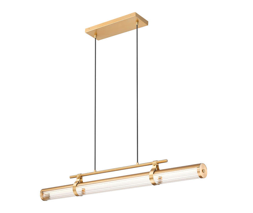 Linear Chandelier Z-Lite 1959-44L-MGLD-LED Modern Gold Benoit 1 Light Linear Chandelier Z-Lite