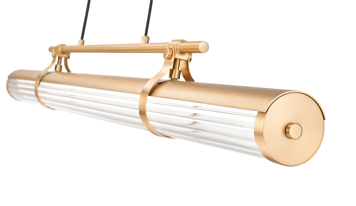 Linear Chandelier Z-Lite 1959-44L-MGLD-LED Modern Gold Benoit 1 Light Linear Chandelier Z-Lite